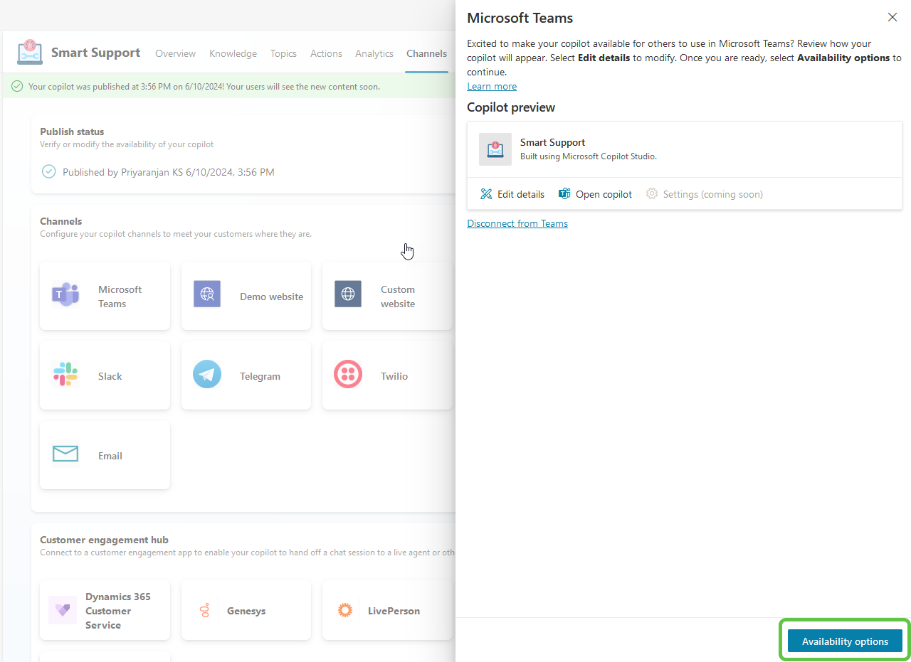 Availability Options